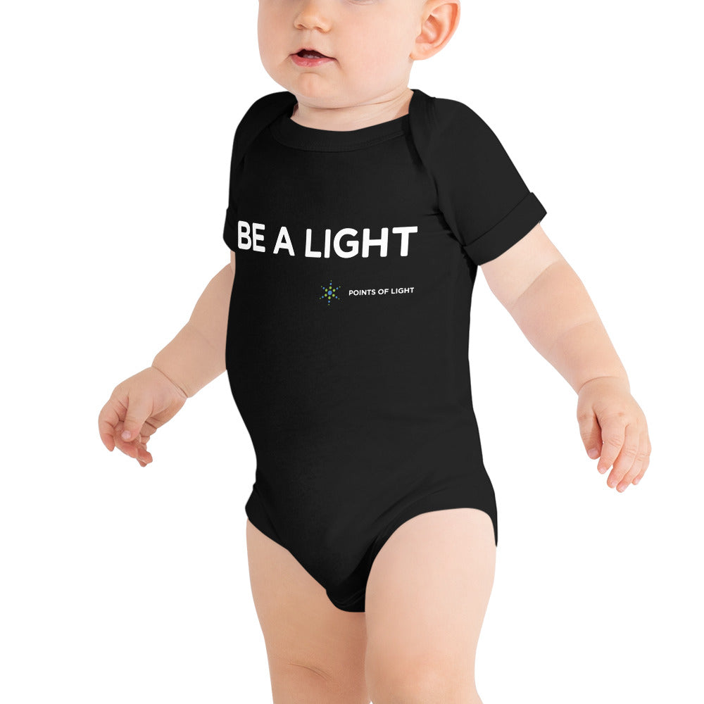 "Be A Light" Baby short sleeve one piece