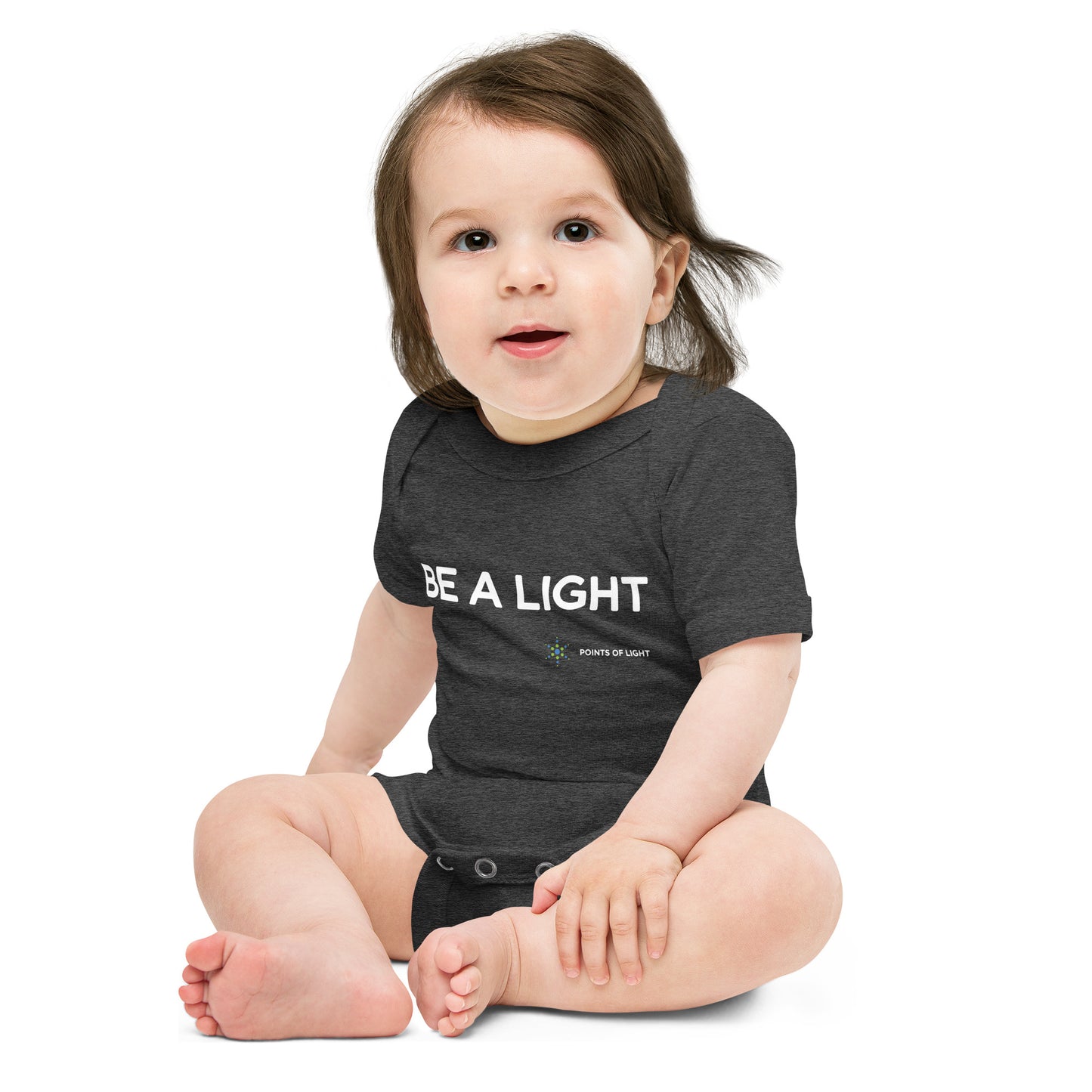 "Be A Light" Baby short sleeve one piece