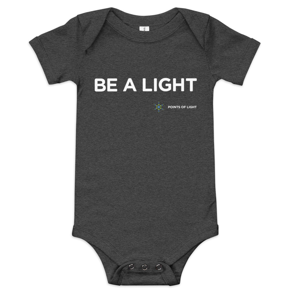 "Be A Light" Baby short sleeve onesie