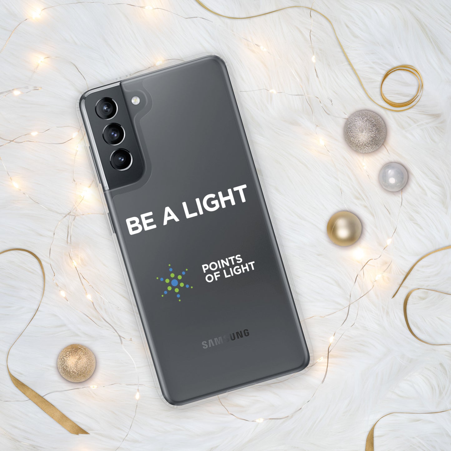 "Be A Light" Clear Case for Samsung®