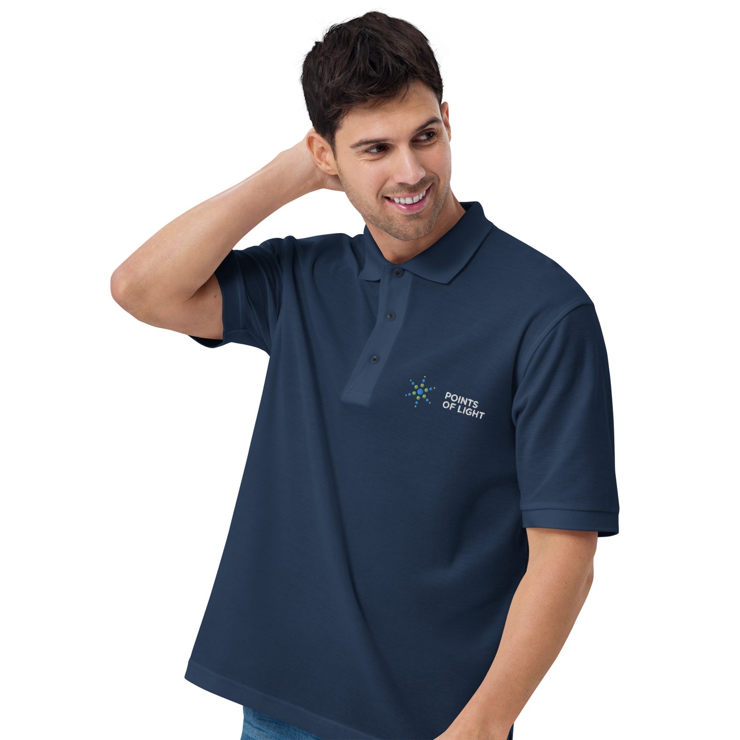 Points of Light Men's POLo (Black, Navy)