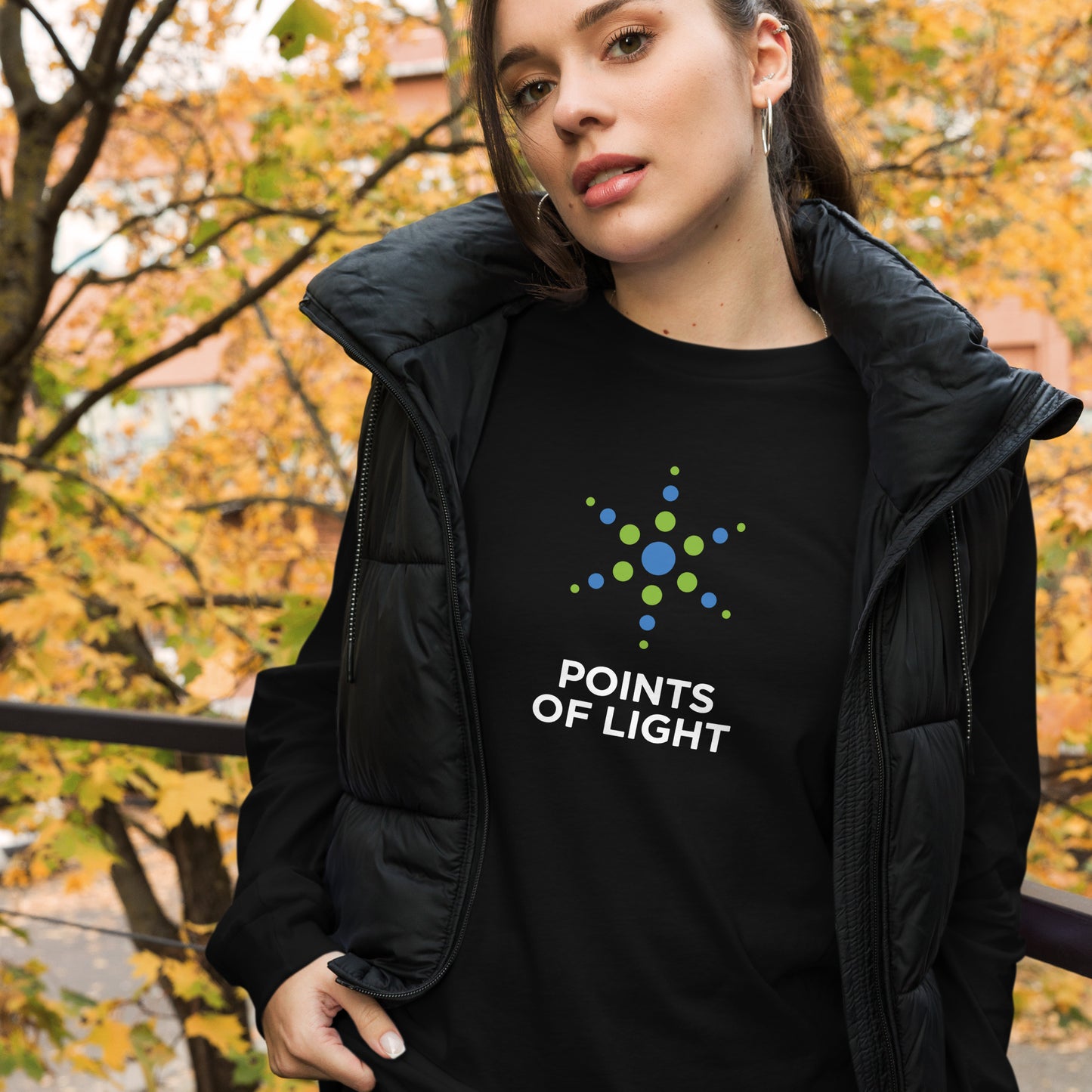 Points of Light Unisex Long Sleeve Tee - black