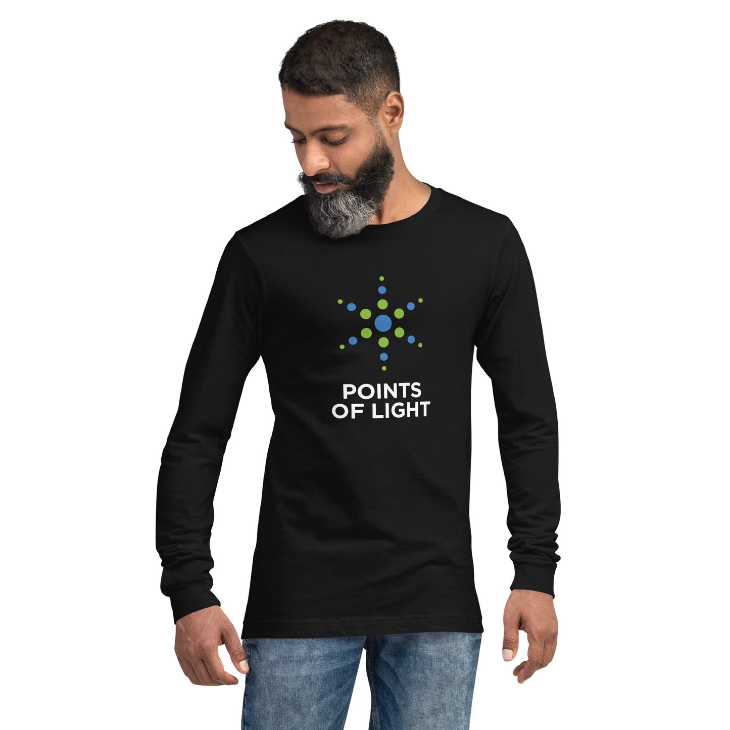 Points of Light Unisex Long Sleeve Tee - black