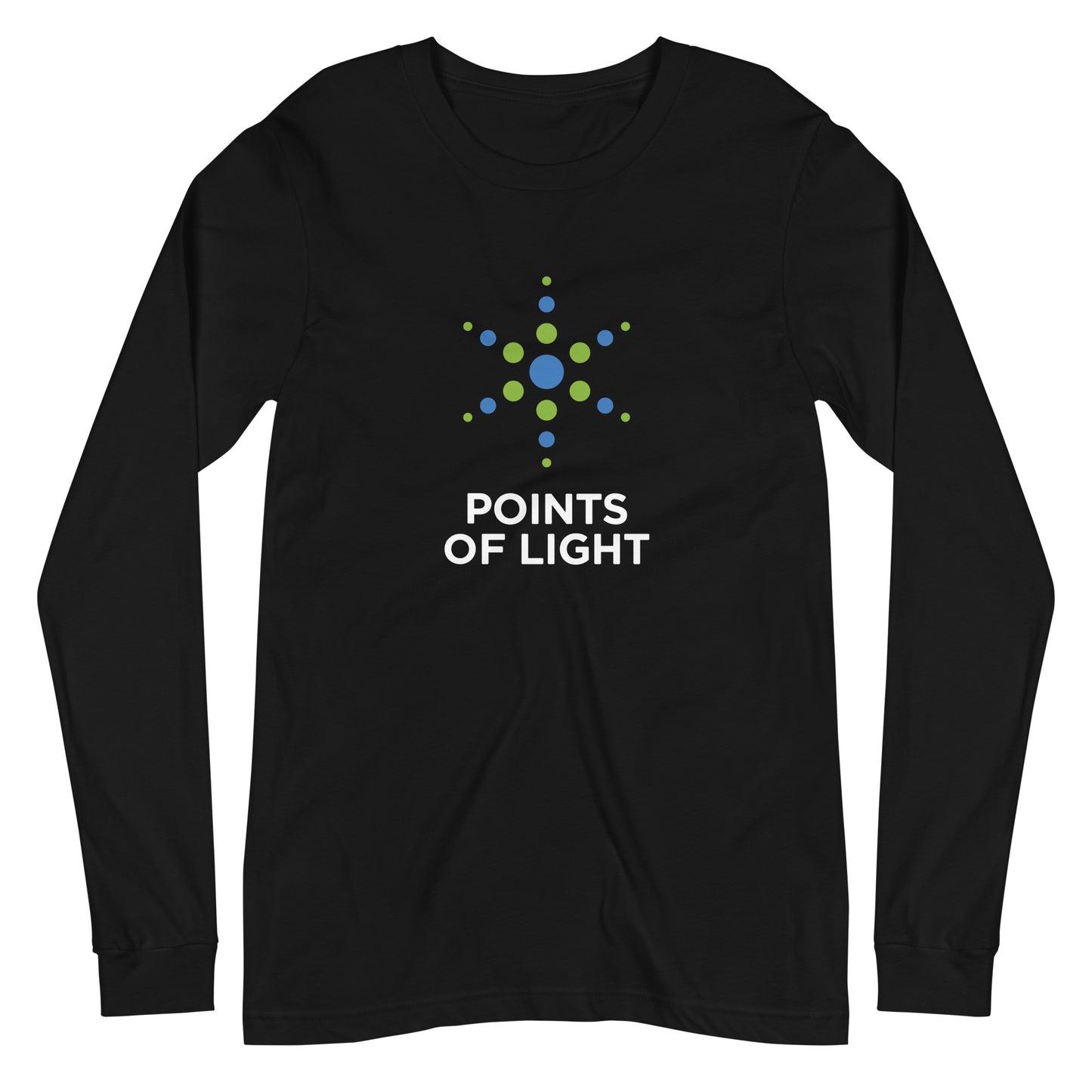 Points of Light Unisex Long Sleeve Tee - black