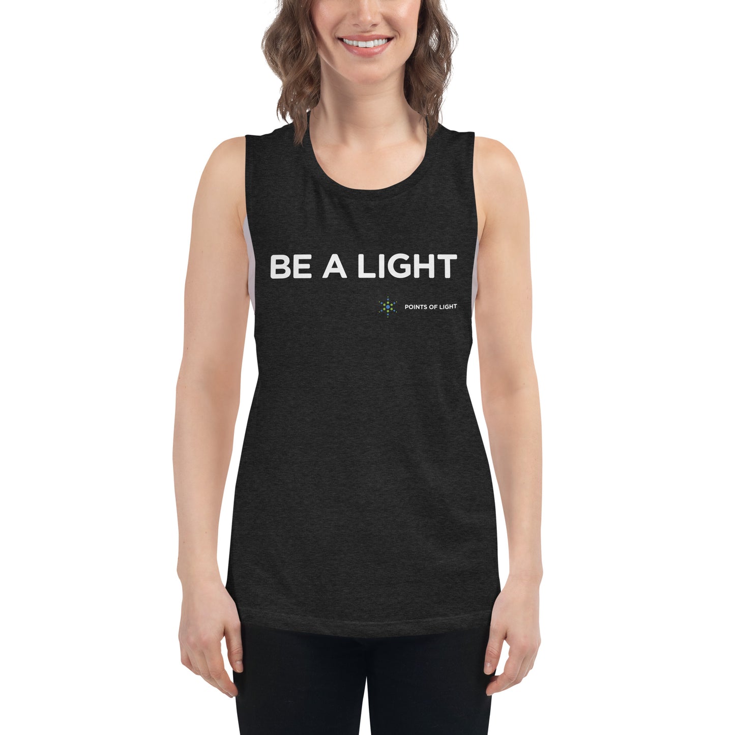 "Be A Light" Ladies’ Muscle Tank