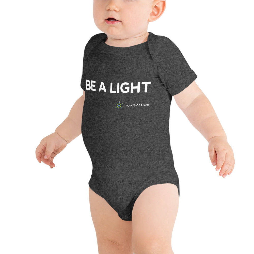 "Be A Light" Baby short sleeve one piece