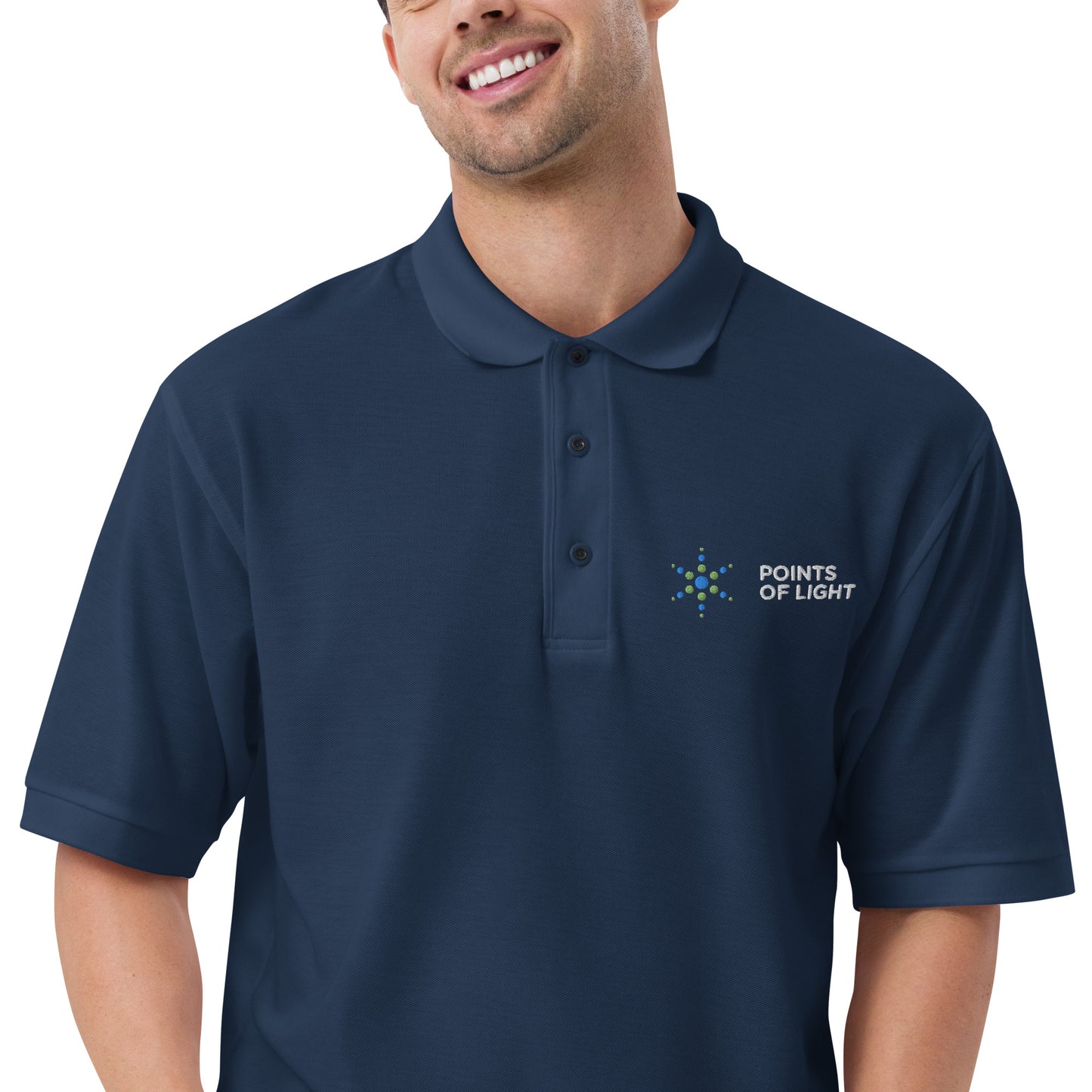 Points of Light Men's POLo (Black, Navy)